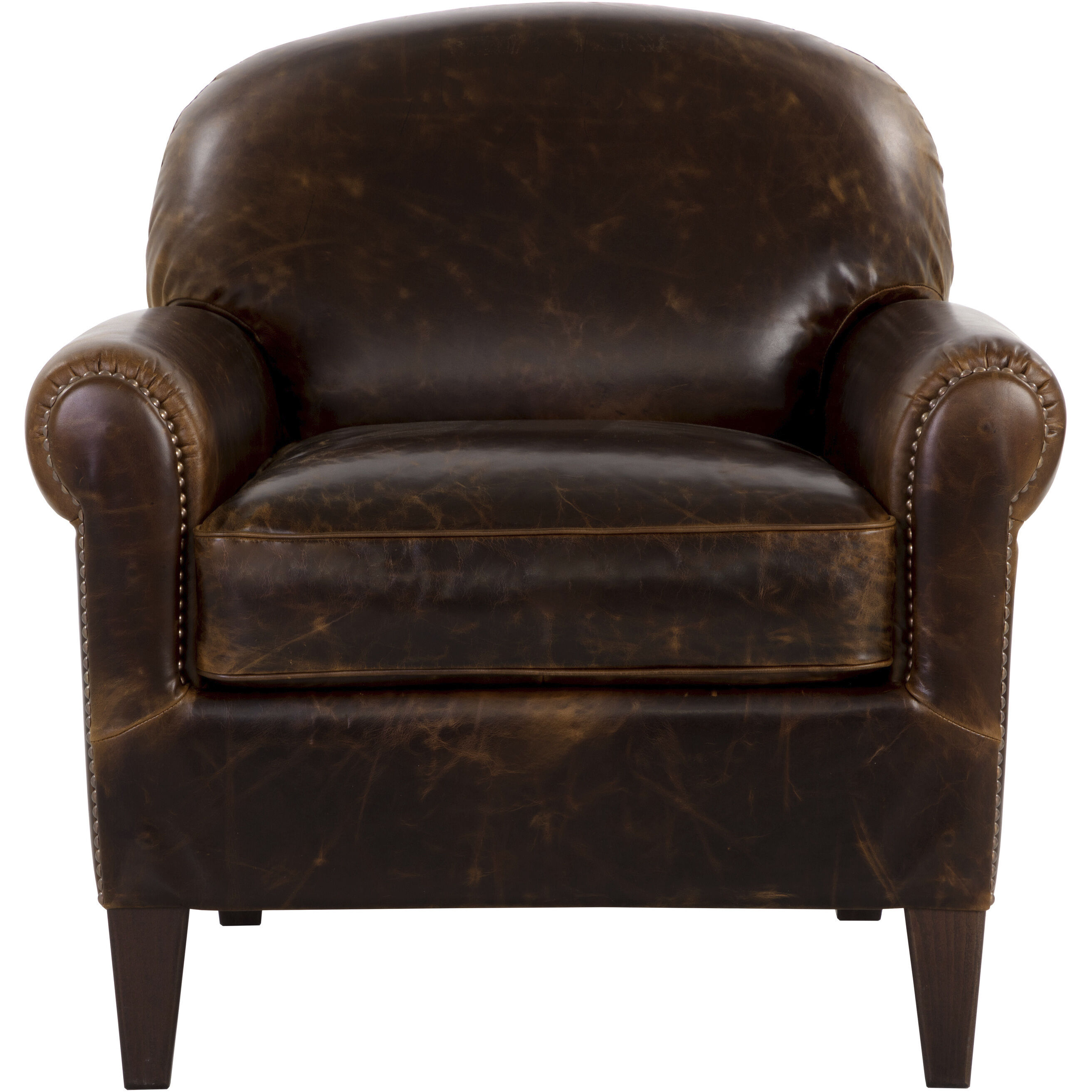 Bastoni Chocolate Leather Lounge Chair